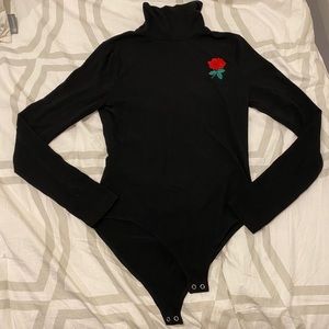 Black Bodysuit w/ Rose🌹